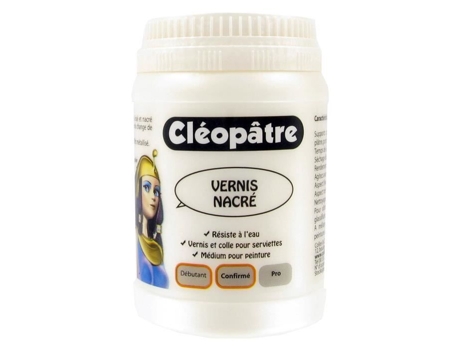 Verniz cola perolado - Cleópatra - 250 g - Fórmula azul cremosa - Resistência à água - Seca rapidamente