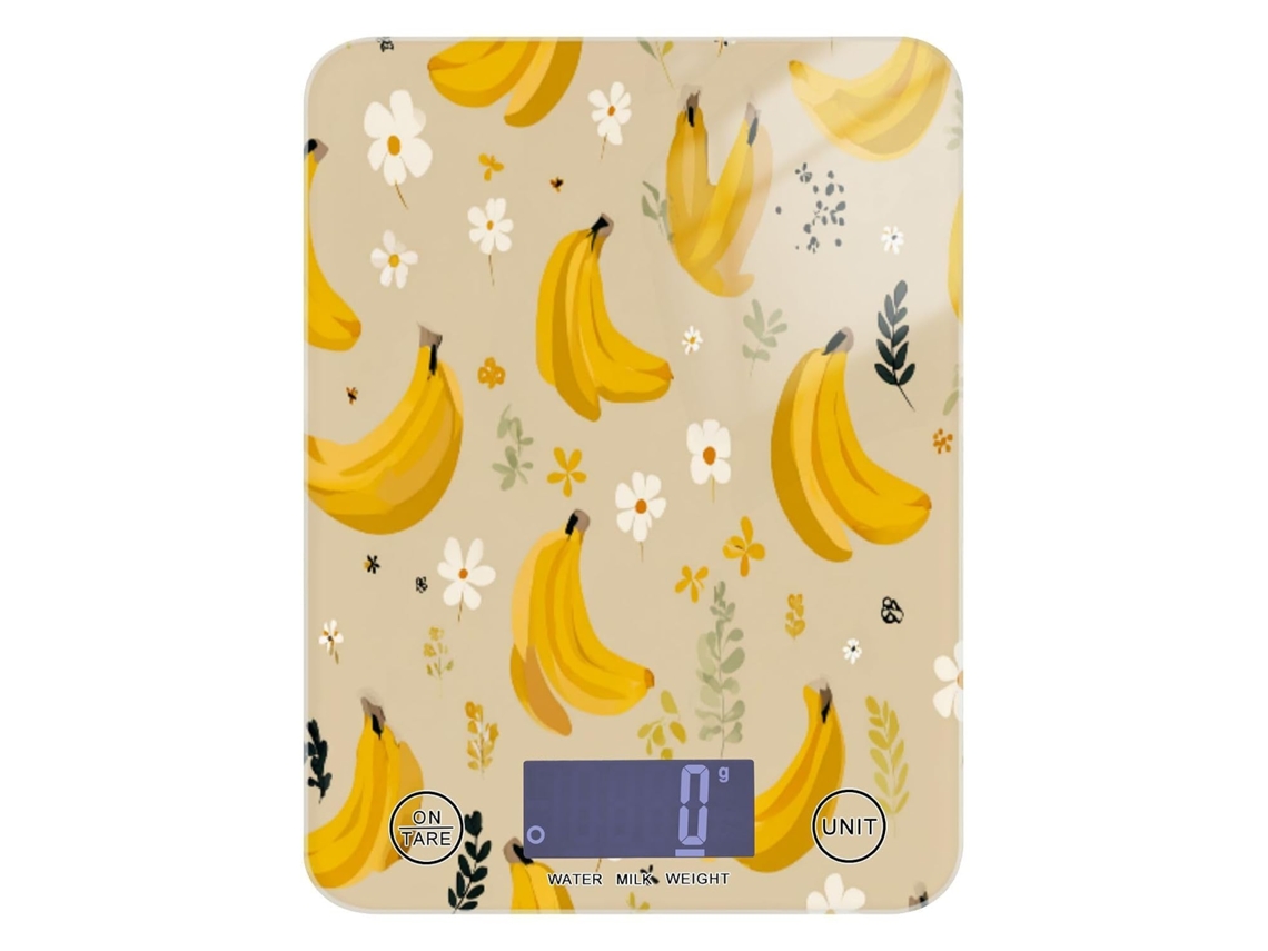 Bananas Amarelas, Caqui, Balança Digital Portátil Keto Alimentos, 5kg 5g, Pequena E Precisa, Com 4 Unidades De