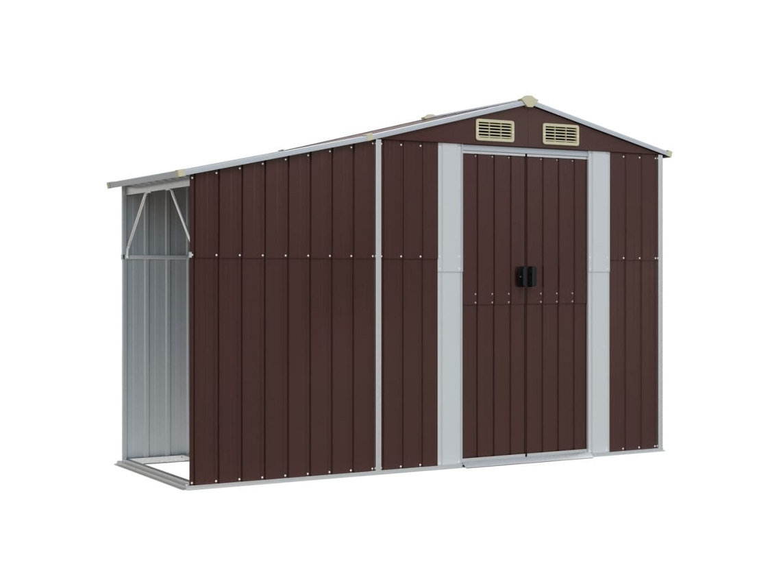 Garden Shed, Garden Sheds Vidaxl Marrom Aço (277 X 107 X 179 Cm)