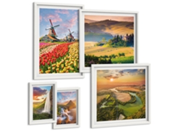 Galeria De Pinturas Murais Pôsteres Modernos De Matisse Moldura Branca Quadros Para O Escritório Espelharte (conjunto De 5 Imagens)