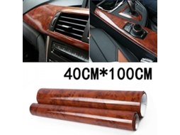 2026 adesivo de Vinil para Carro com Grão de Madeira Brilhante 40x100cm Vermelho Auto Interior Exterior