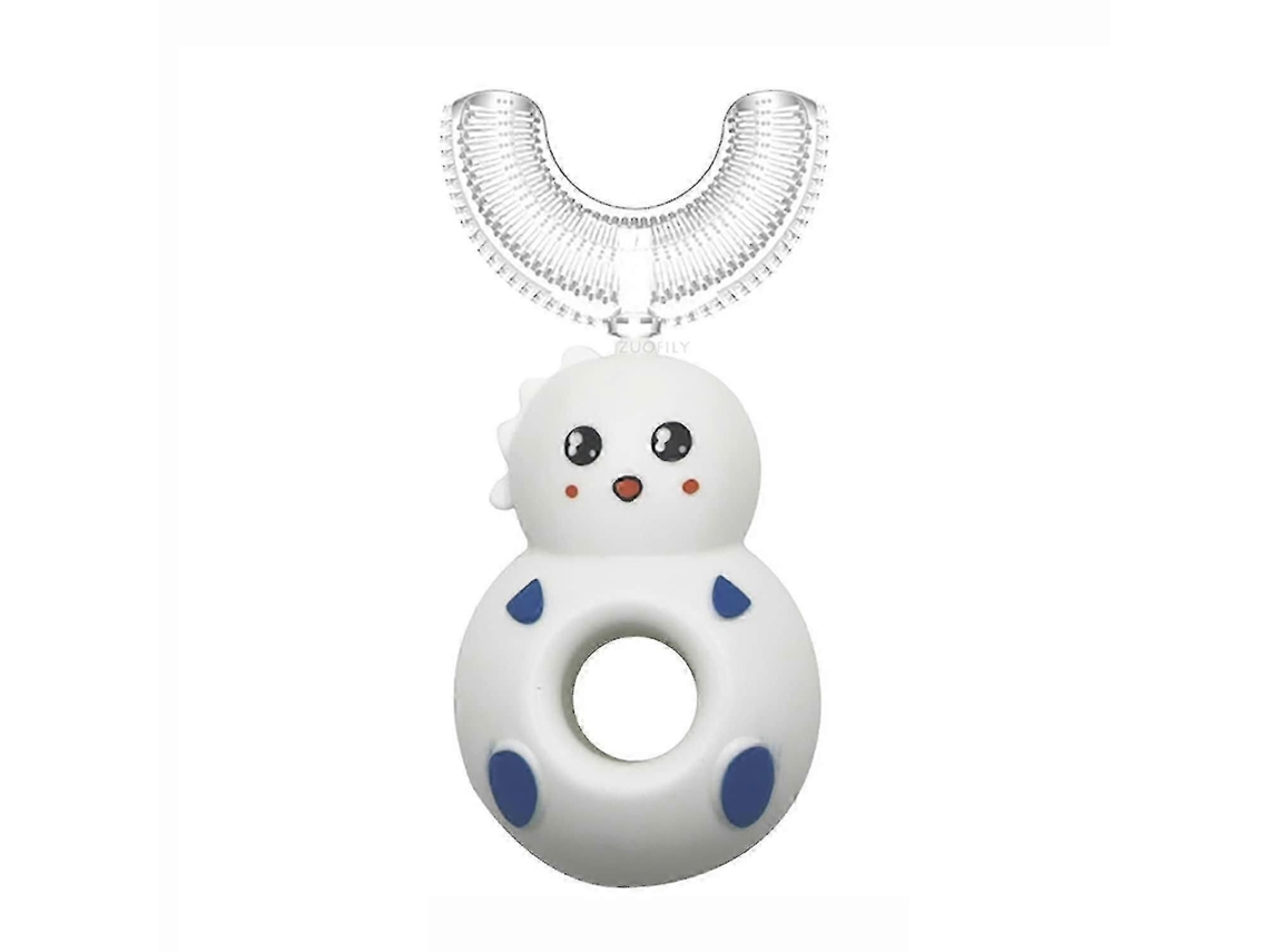 Escova de Dentes Infantil em Formato U, Manual Silicone para Treinamento, Limpeza Completa 3 60° GOKOCO