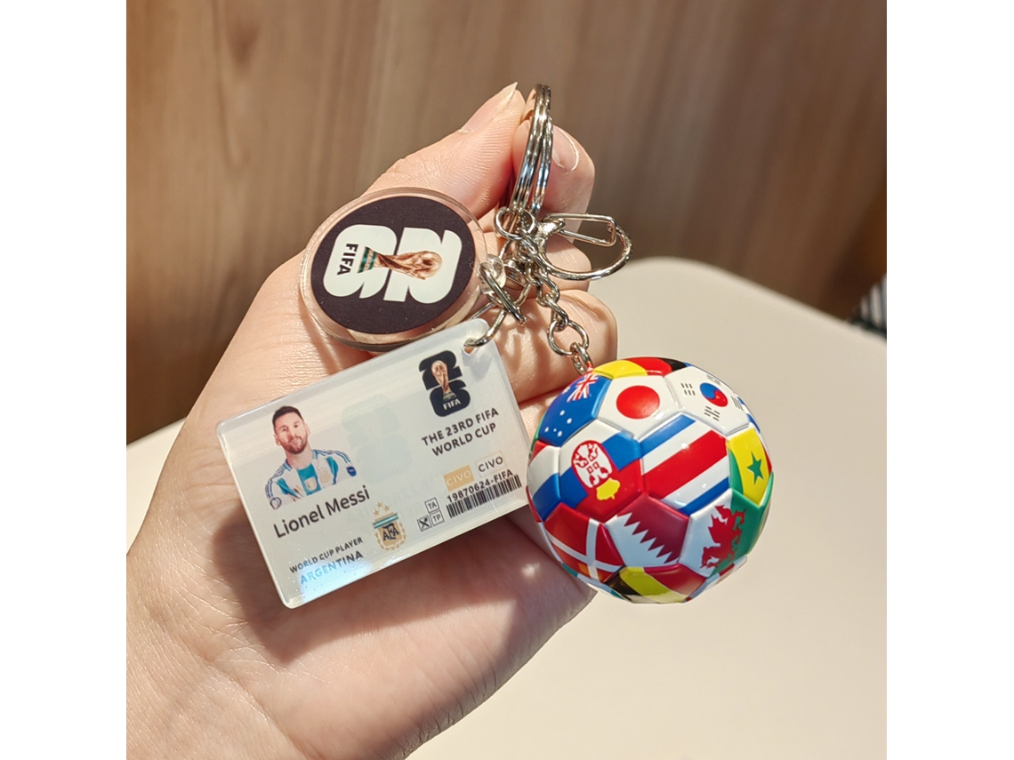 Chaveiro Kylian Mbappé ZYBLSSBB, Copa do Mundo, cartão, pingente