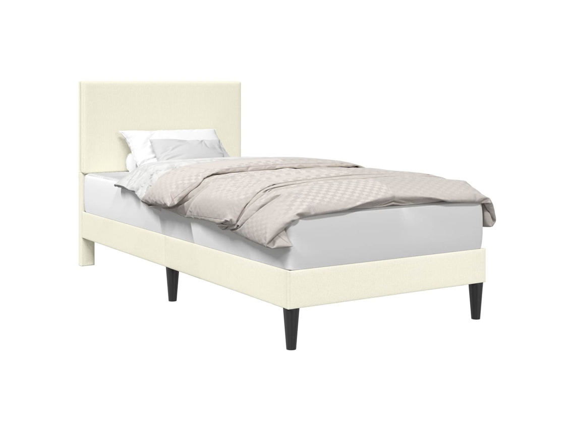 Conjunto 1 Estrutura De Cama Moderna Vidaxl Creme Cordão (100 X 200 Cm)