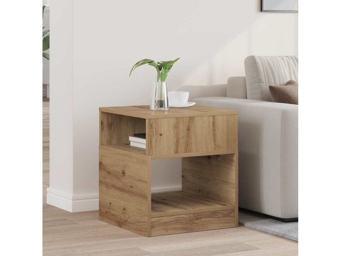 Vidaxl Mesa De Apoio Carvalho Artesanal 40,5 X 40 X 45 Cm