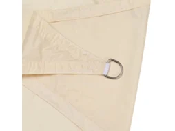 MEOIRUERY Vela De Sombra Bege E Branca Para Pátio Externo, 2,4 X 2,4 X 2,4 M, Proteção Solar Quadrada De Fácil Montagem, À Prova Dágua E Com Bloqueio De 95 Do