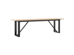 Estrutura de Mesa de Centro 160x40x45cm Pinho e Aço MAISON EXCLUSIVE