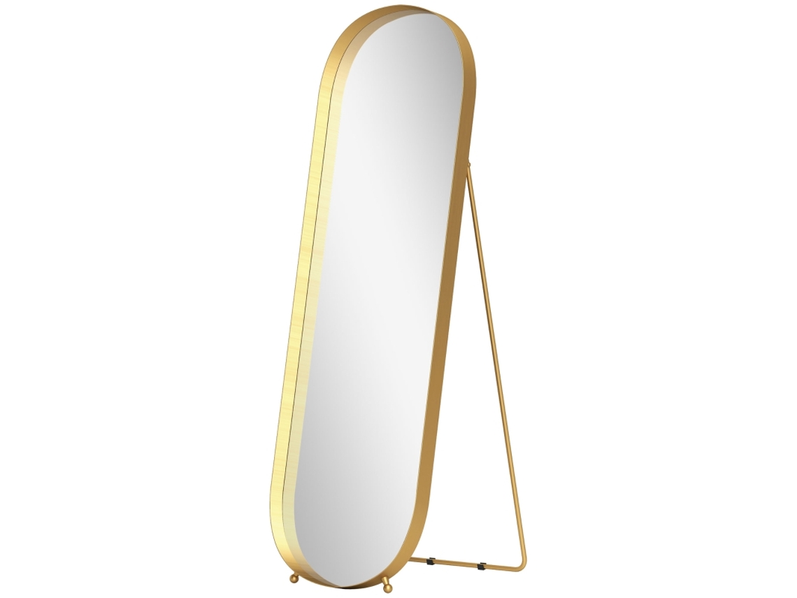 Espelho Corpo Inteiro Moldura Metal Dourado 160x50cm VELTRIX
