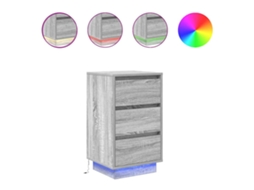Bedside Cabinet, Bedside Cabinets Vidaxl Marrom Madeira Processada (n/a)