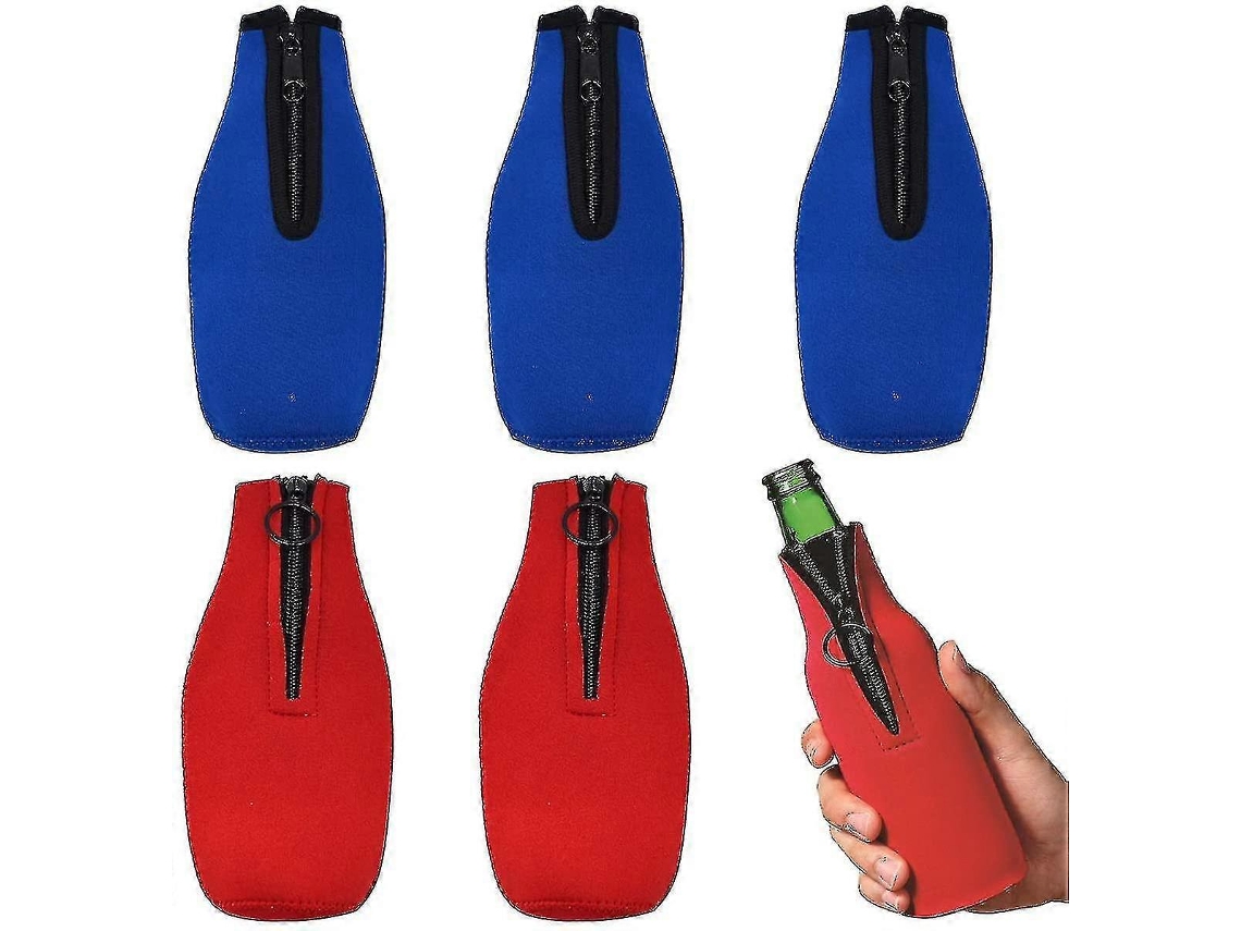 Capa de espuma para garrafa de cerveja, 6 peças de neoprene para refrigerador de garrafas, refrigerador de garrafas de cerveja, refrigerantes VONKELIOS