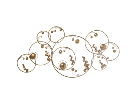 Decoração de Parede ALEXANDRA HOUSE LIVING Dourado Metal 135 x 4,5 x 68 cm