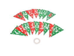 Bandeiras Triangulares Vermelho Verde Para Festas E Decorações