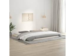 Vidaxl Estrutura De Cama 200x200 Cm Madeira De Pinho Maciça Branco