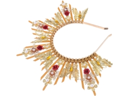 Coroa Deusa decorada para mulheres, acessórios de cabelo para casamento, tiara
