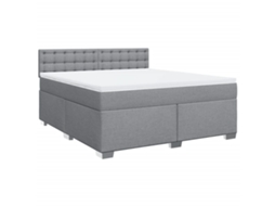 Box Spring Bed, Box Spring Beds Vidaxl Cinzeto Tecido (180 X 200 Cm)