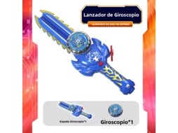Brinquedo Pião Em Forma De Espada, Lançador Em Forma De Espada, Pião Giratório, Jogo Interativo Multijogador, Pião De Batalha. Mdug (azul)