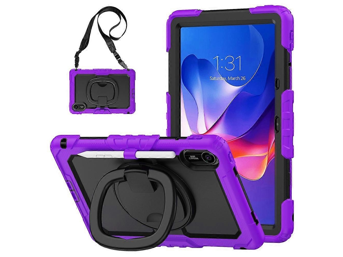 Capa Para Tablet Xiaomi Redmi Pad 2 Com Suporte Integrado, Porta-caneta E Alça De Ombro Em Silicone E Policarbonato.