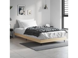 Vidaxl Estrutura Cama S/ Colchão Derivados De Madeira Carvalho Sonoma