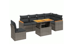 Garden Sofa Set, Garden Sofa Sets Vidaxl Cinzeto Rattan / Vime (n/a)