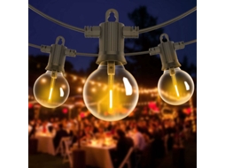 Cordão De Luzes Led, Ip65, 15 M, Resistente À Água, Para Decoração De Casa, Festas, Jardim E Eventos