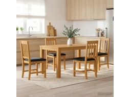 Vidaxl Conjunto De Sala De Jantar 5 Unid. Preto