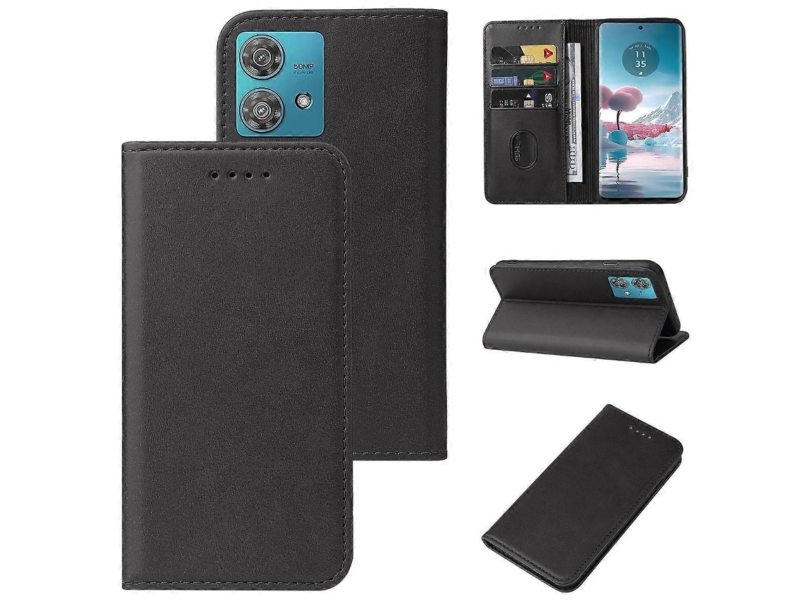 Capa De Couro Com Fecho Magnético Para Celular