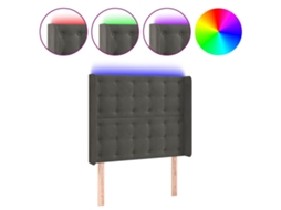 Cabeceira de cama MAISON EXCLUSIVE em veludo cinza escuro com LED (103x16x118 cm)