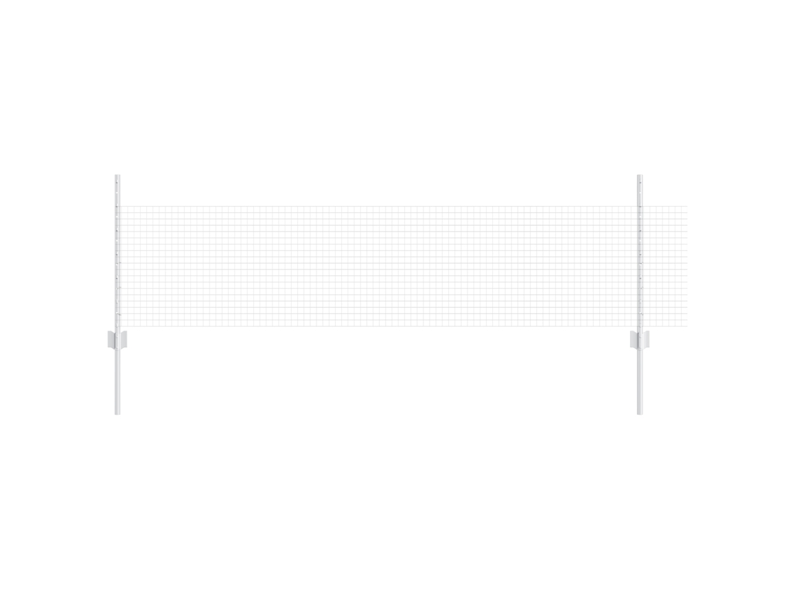 Conjunto 1 Cerca Externa Vidaxl Prateado Aço (100 X 0,5 M)