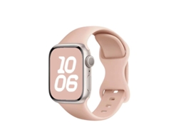 Pulseira de Silicone Halinuia para Apple Watch S1 11/ultra 1 3/se1 2 , Fecho em Formato de Oito, Design Esportivo Respirável,rosa Claro (42 49 Mm)