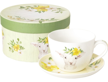 Chavena Porcelana Flores Pequeno Almoço