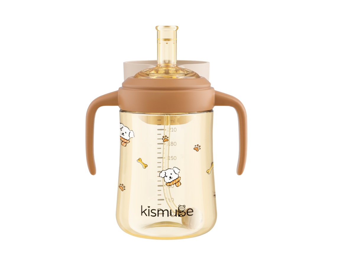 Flip-top Baby Bottle With Integrated Lid And Direct Drinking Cup For Babies Over 6 Months Old With Strawmarrom Com Bico, 240ml