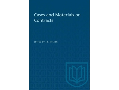 Livro Cases And Materials On Contracts De Jb Milner (inglês)