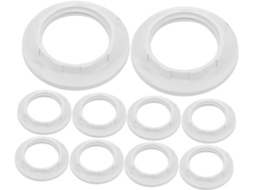 Conjunto de 50 Acessórios para Soquete de Lâmpada, Incluindo Anéis Adaptadores com Base Rosqueada. SFUSHOS