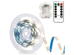 Fita Led 3 M A Pilhas Com Comando Autoadesiva Flexível Para Quarto E Cozinha - Lurelia