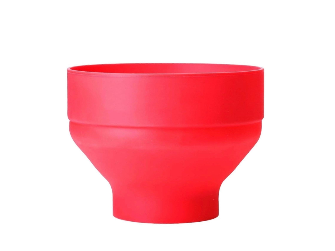 Tigela Dobrável De Silicone Para Pipoqueira De Micro-ondas Com Tampa, Resistente A Óleo E Calor, Ideal Para Uso Doméstico.