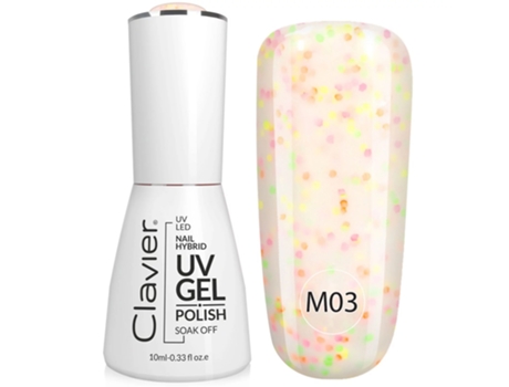 Premium Multi Shades Hybrid Nail Polish M03 Candy Sprinkles, 10ml Clavier