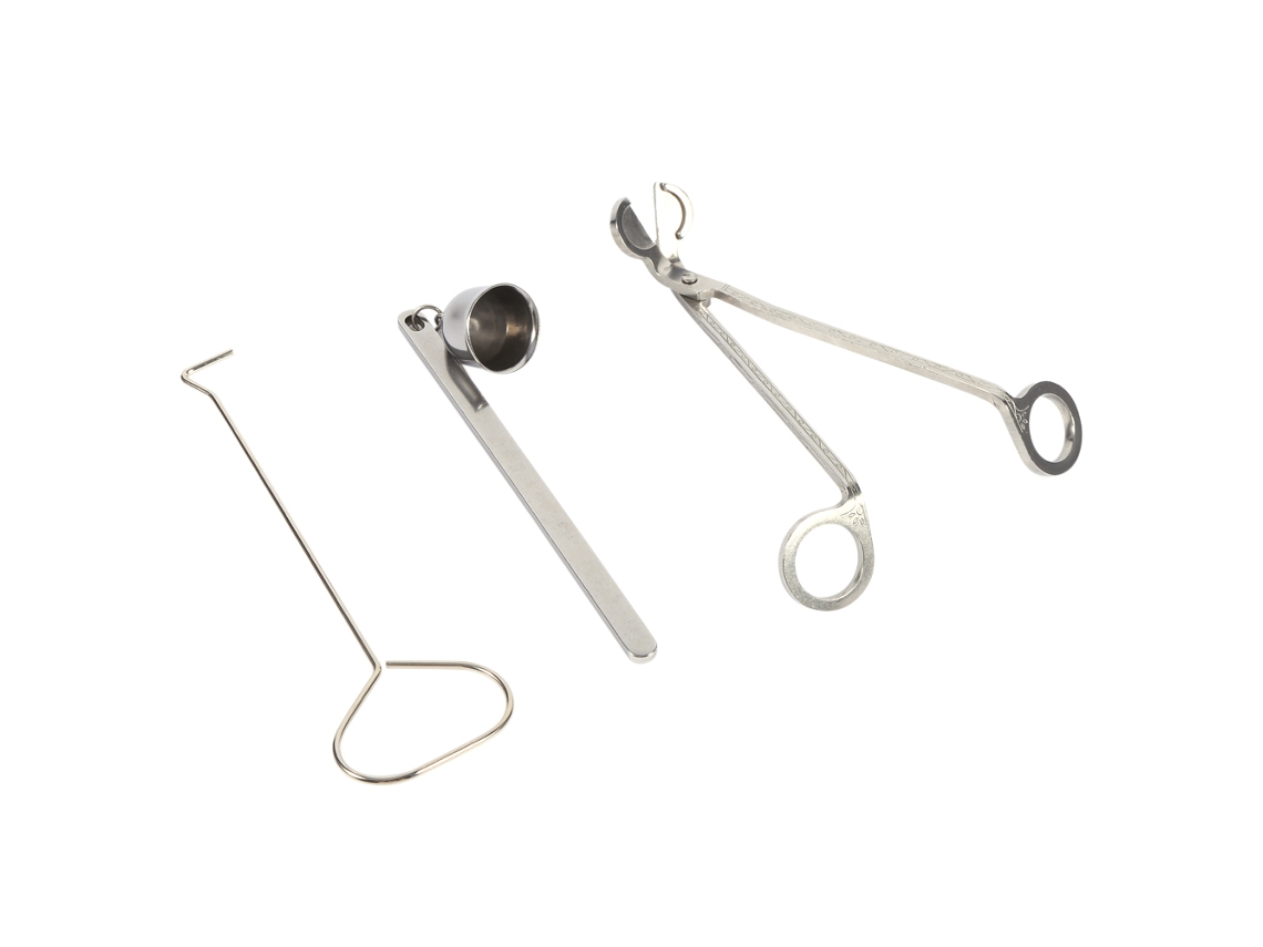 Baok-3 Peças De Ferramenta Para Apagar Velas Em Aço Inoxidável Snuffer Cortador De Mecha Conjunto De Tesouras Para Velas Vendido Quente