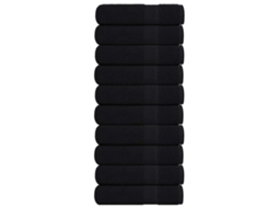 Vidaxl Toalhas De Banho Frogn 10 Pcs 70x140 Cm 360 G/m² Preto
