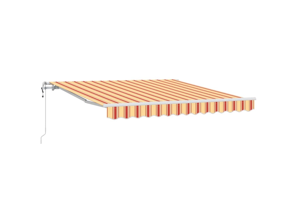 Toldo Retrátil Manual HARLANV1 Amarelo e Laranja 350x250 Cm Tecido