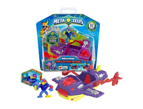 Pack De Nave Morada Con Personaje Coortis De Metazells Serie 1 Imc