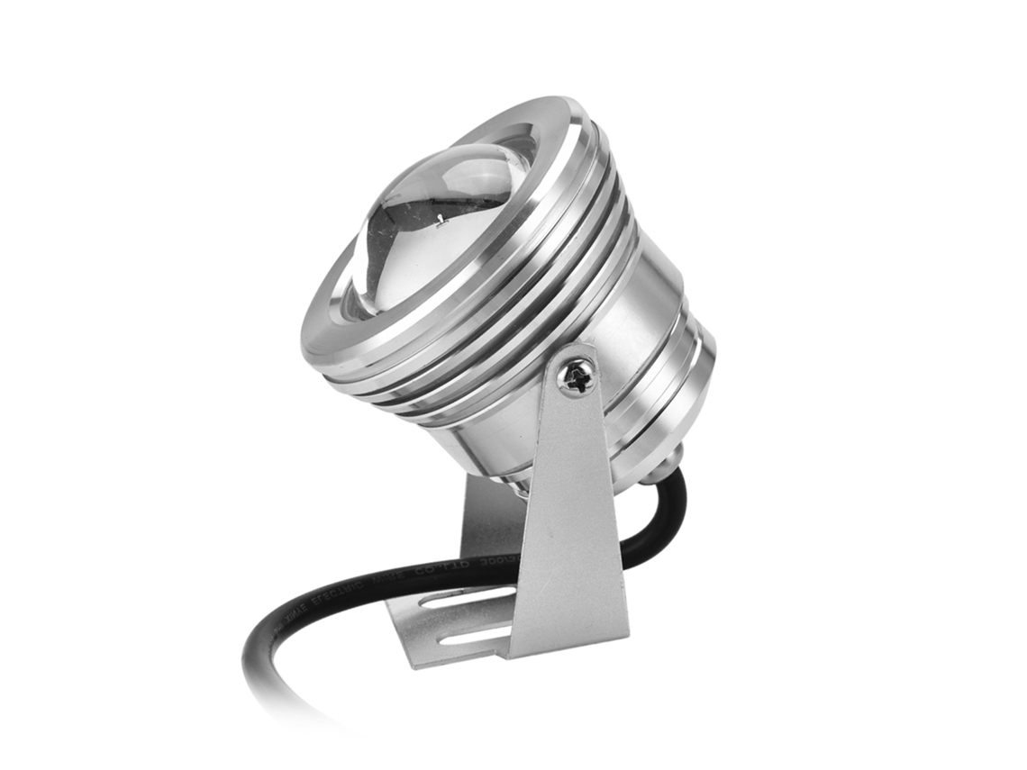 Primerox luz Led Submersível Rgb 12v 10w Ip67 para Aquário Piscina Jardim com Ajuste 120° Prata