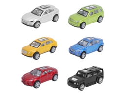 Primerox 6pcs 1:64 Brinquedo de Carro de Liga com Função de Recuo para Crianças 3+