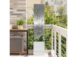 Vidaxl Tela De Privacidade Para Jardim Floral Prata 32 X 140 Cm