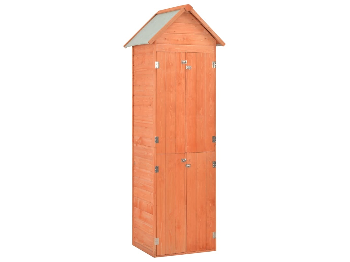 Vidaxl Abrigo De Arrumação Para Jardim 71x60x213 Cm Madeira