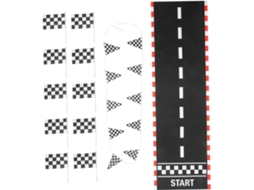 Conjunto De Bandeiras Com Padrão Quadriculado Para Decoração Festas,faixas Corrida E...