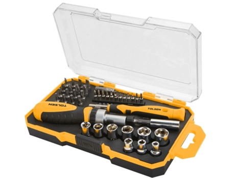 Conjunto de 42 unidades de chaves de fenda de catraca de precisão TOLSEN TOOLS