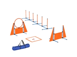 Kit De Agilidade, Conjunto De 6 Peças, Saltos E Slalom, Laranja, 348x66x69 Cm