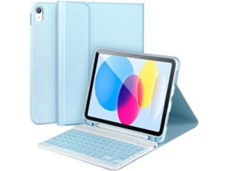 Capa Com Teclado Bluetooth Compatível Com Ipad, Suporte Integrado