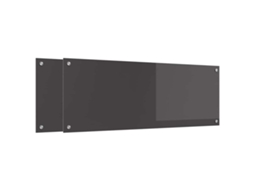 Conjunto 2 Backsplash De Vidro Temperado Para Cozinha Vidaxl Cinzento Vidro Temperado