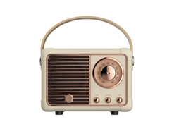 Coluna Bluetooth Retro Branca, Mãos livres, Usb/tf/aux, Presente para Mulheres/amigos/meninas/crianças ZYBLSSBB